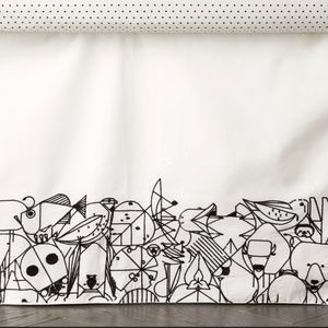 NWT_Crate & Barrel_Land of Nod, Charley Harper Animal Crib Skirt